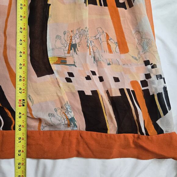 French Connection Italian Summer Tennis core Boho Babydoll Maxi Dress Size 4 - Picture 10 of 12